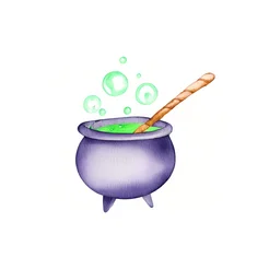 Free book club clipart of a Halloween cauldron